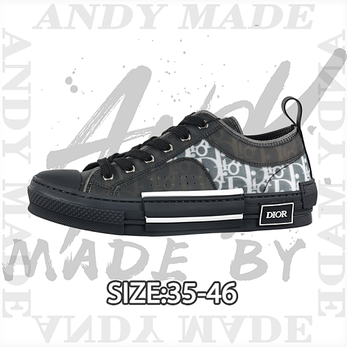 League Series Low-top All-black Matte Mesh Old-school Print