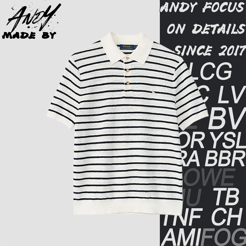 Linen Striped Polo Shirt