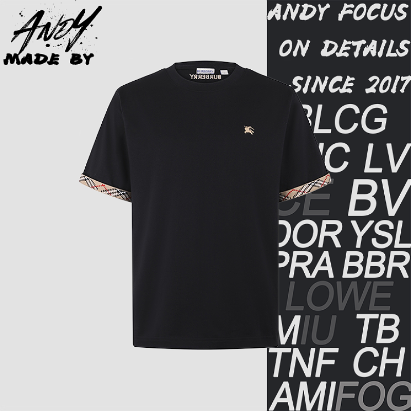 Short-sleeve Polo With Checkered Cuffs
