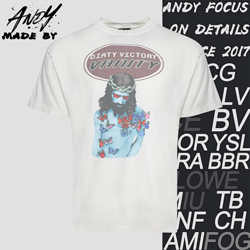 S M Jesus Butterfly Print Short Sleeves