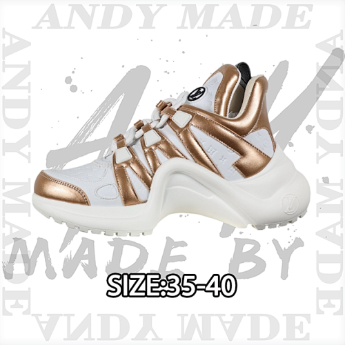 Louis Vuitton Shock-absorbing Mesh Sports Bow Retro Dad Sneakers