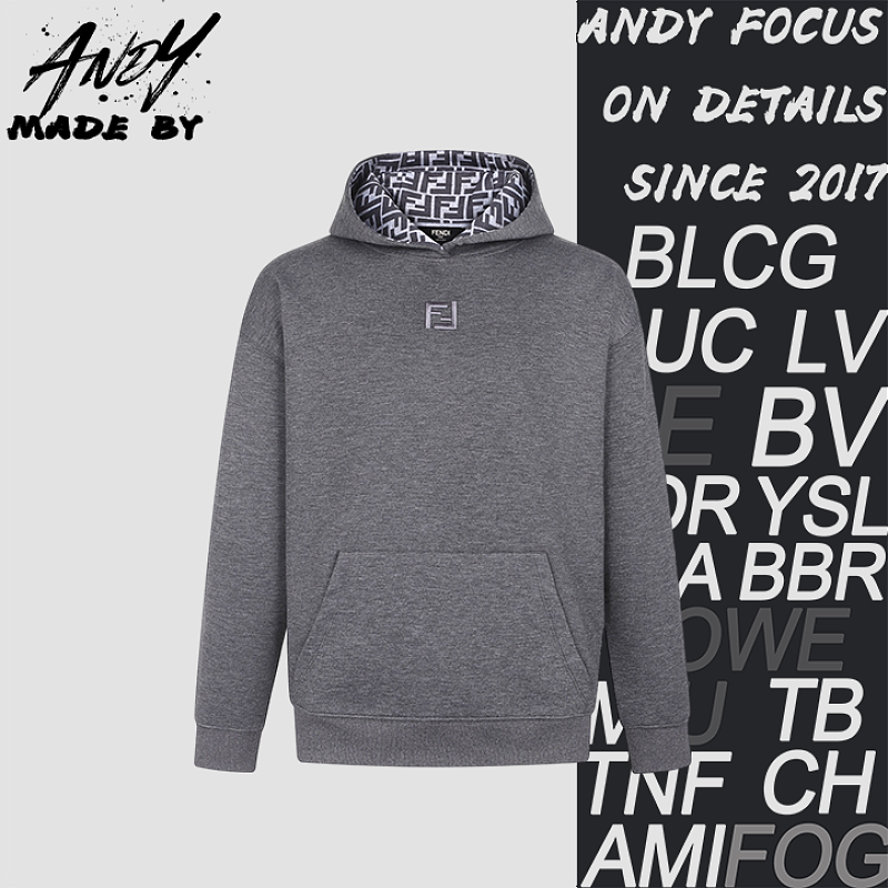 Hooded Cotton Sweatshirt With Printed Embroidered Logo