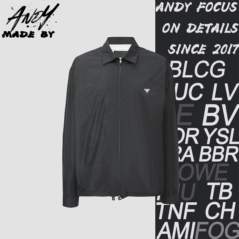 Small Steel Label Shirt Zipper Jacket