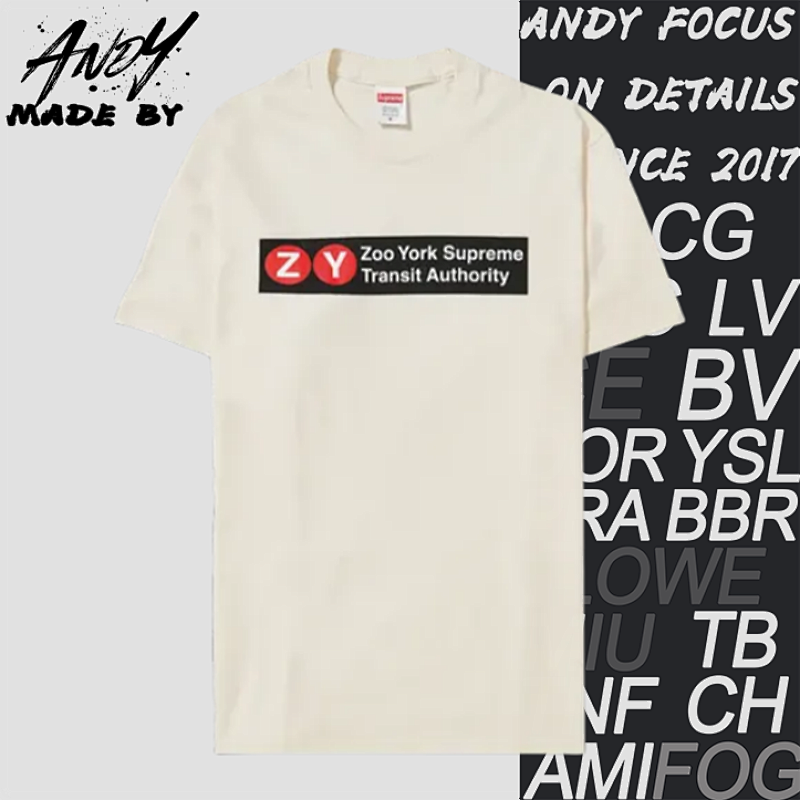 Supreme Sup Zoo York Joint ZY Letter Print Short Sleeve