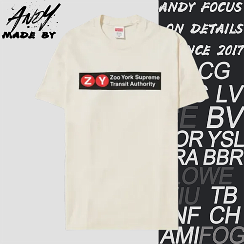 Supreme Sup Zoo York Joint ZY Letter Print Short Sleeve