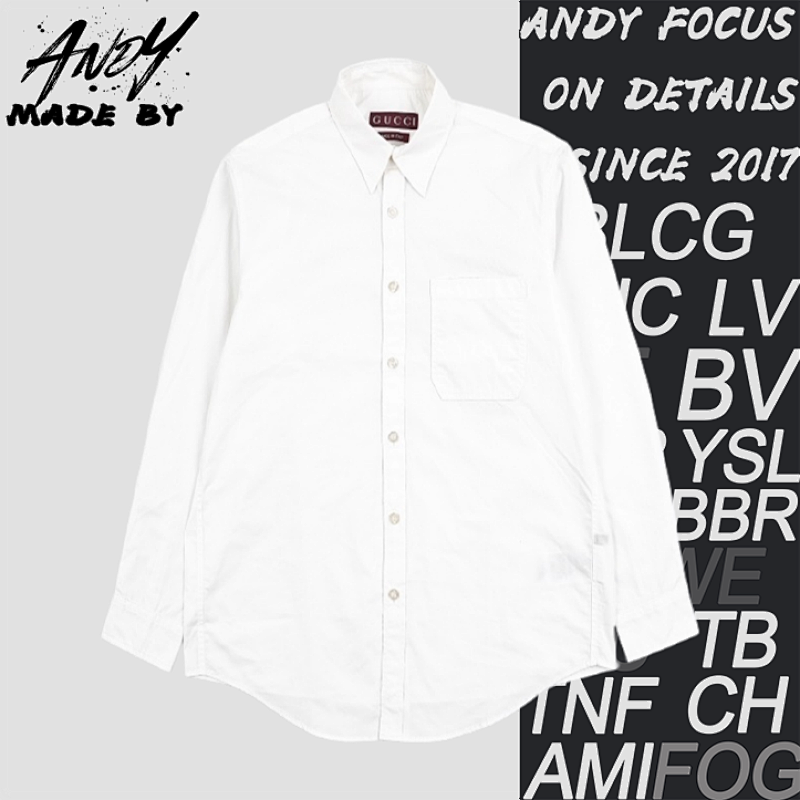 Lettering Embroidered Long-sleeved Shirt