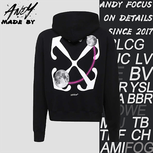 OW Moon Anchor Arrow Print Hoodie