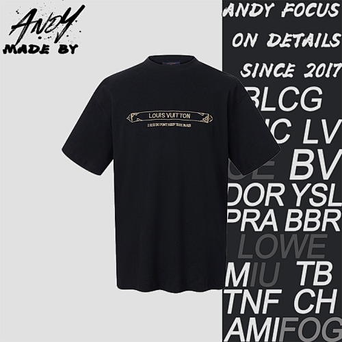 Piqué Gold Thread Embroidered T-shirt