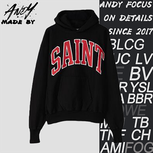 S M Red Letter Print Hooded Sweatshirt