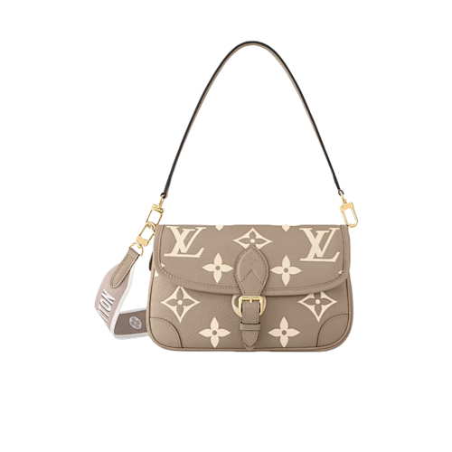Louis Vuitton L V Diane Handbag Crossbody Bag Cream