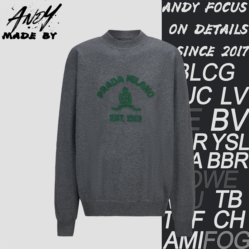 Prada Embroidered Towel Knitted Pullover