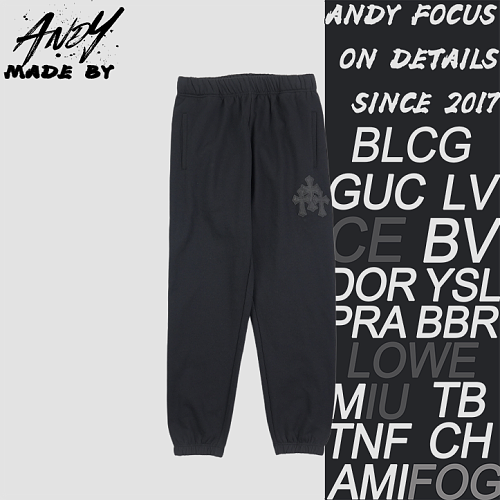 Black Thirty-cross Patch Tapered Pants