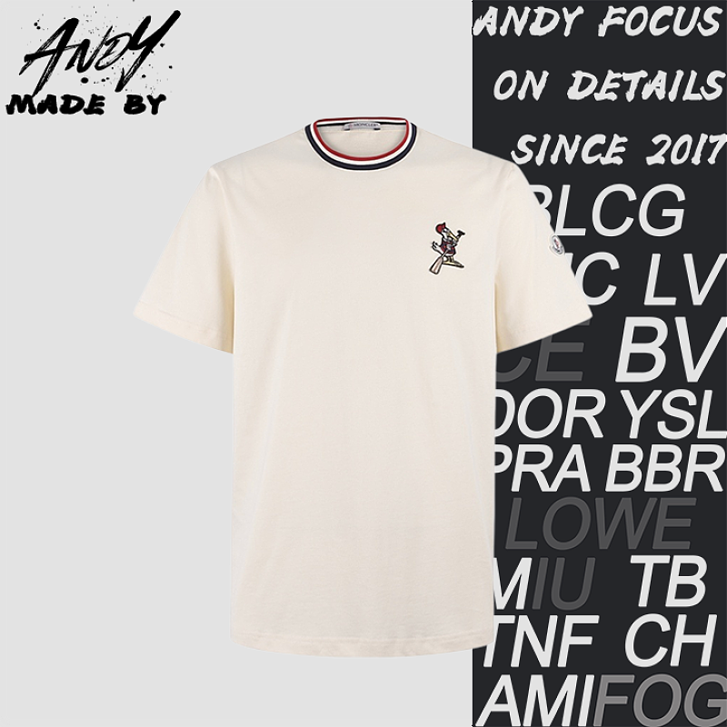 Imported Embroidered Cotton T-Shirt With Logo Patch