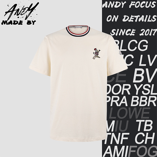Imported Embroidered Cotton T-Shirt With Logo Patch