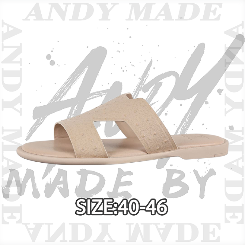 Mule Sandals Thong Flip-flops Beige