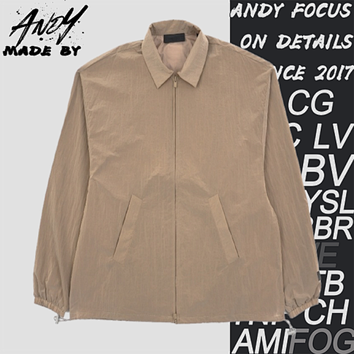 Double-line Metallic Nylon Jacket