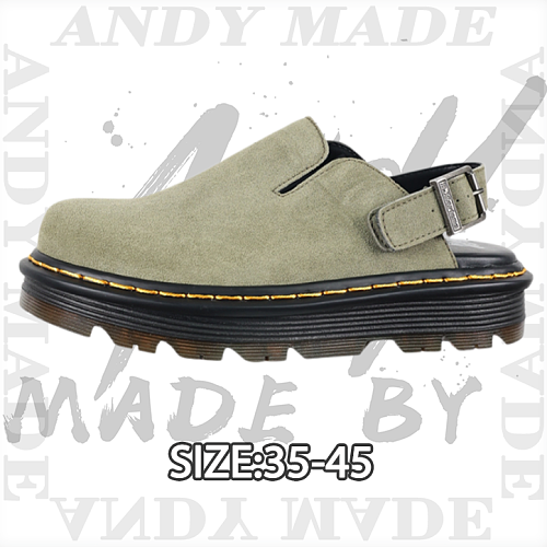 Martin Closed-Toe Slippers Leather Mules