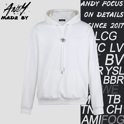 Solid Color Hooded Long-sleeved Sweatshirt With Letter Embroidery