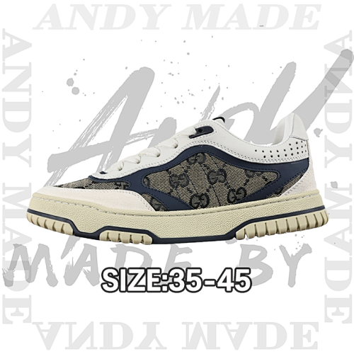 Gucci Re-Web Leather SneakersLow-top All-match White Sports Sneakers