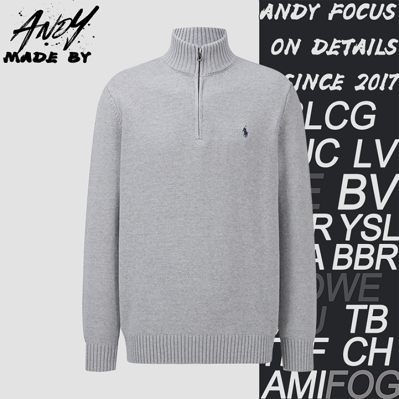 Ralph Lauren Half-Zip Logo Knit Sweater