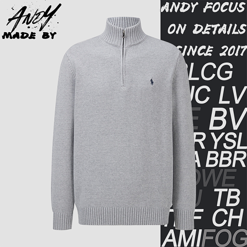 Ralph Lauren Half-Zip Logo Knit Sweater