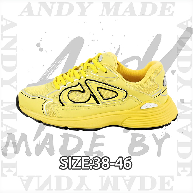 Dior Series Casual Sneakers Dad Shoes Sports Yellow