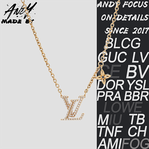 L Full Diamond Logo Pendant