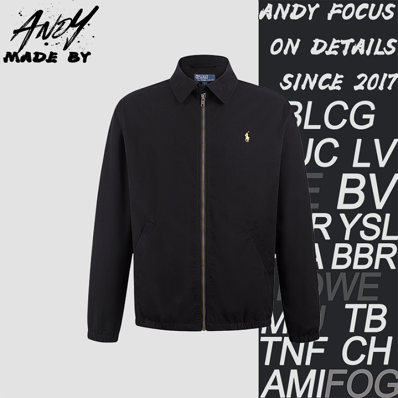 Cotton Poplin Jacket With Polo Logo Embroidery