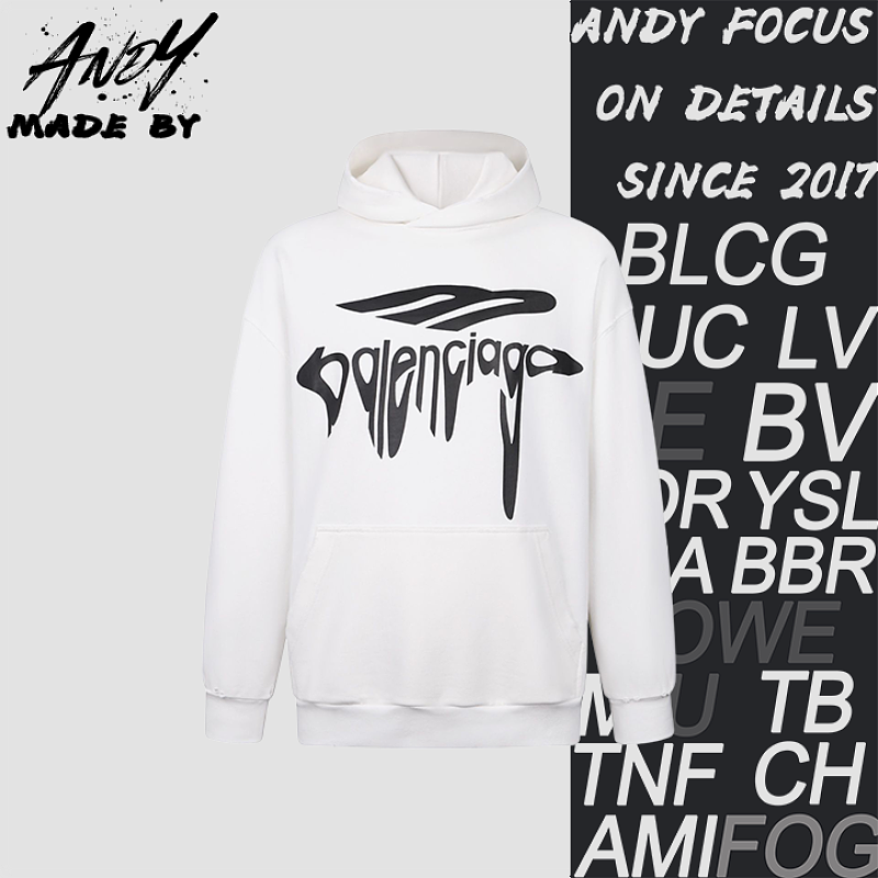 Hoodie With Distressed Printed Logo