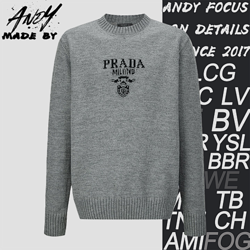Prada Jacquard Logo Knit Pullover