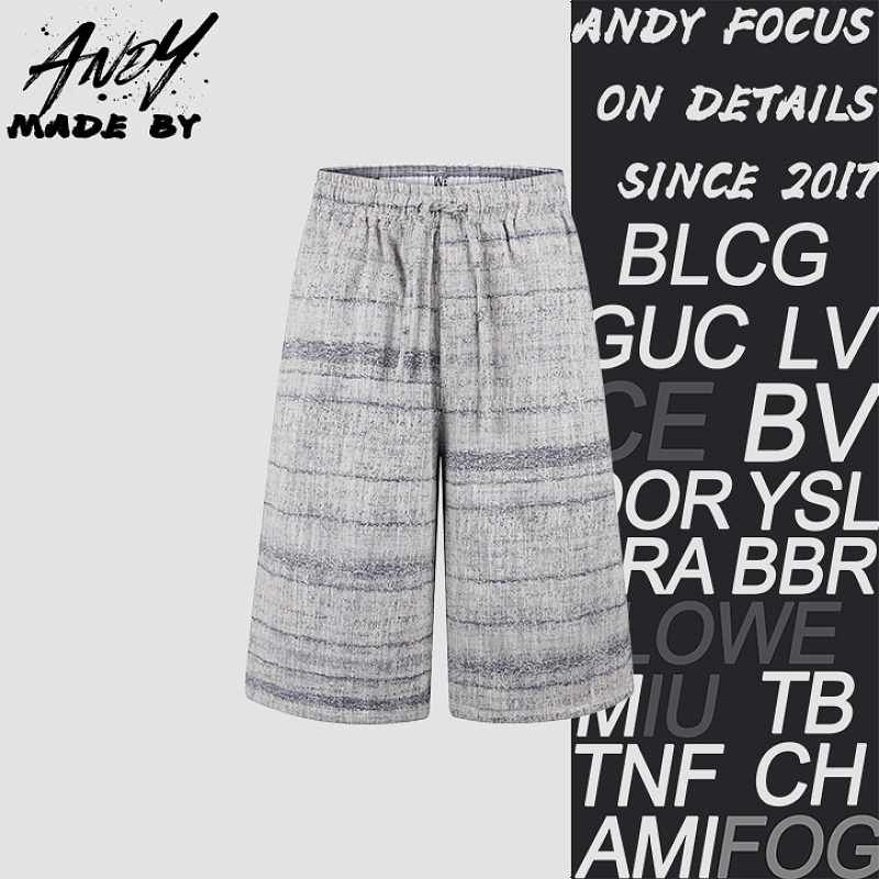 Textured Jacquard Embroidered Denim Shorts