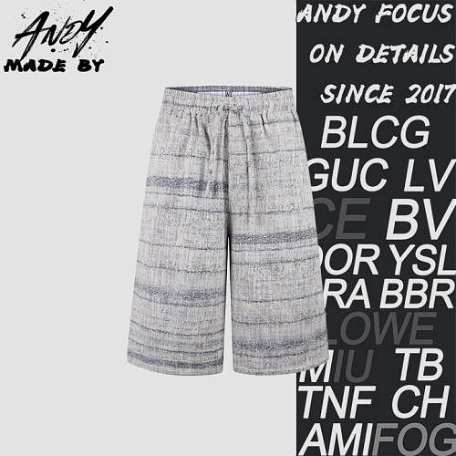 Textured Jacquard Embroidered Denim Shorts