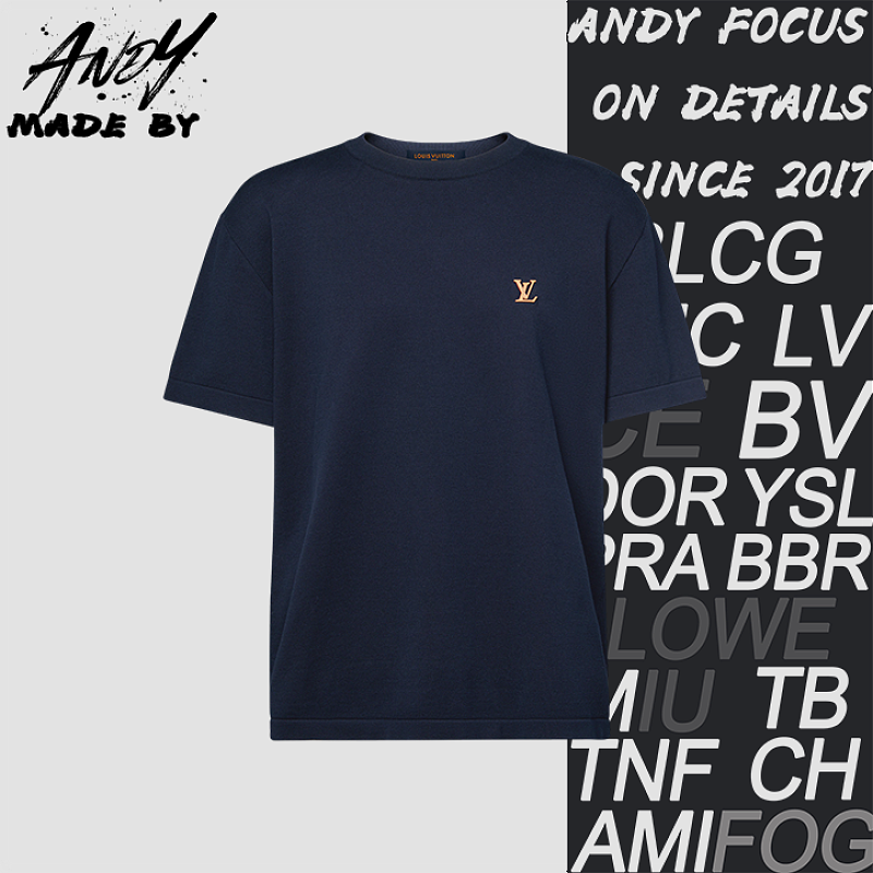 Logo Cotton Woven Crew Neck Short Sleeve