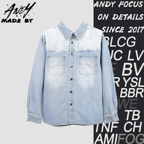 Light Blue Washed Denim Shirt