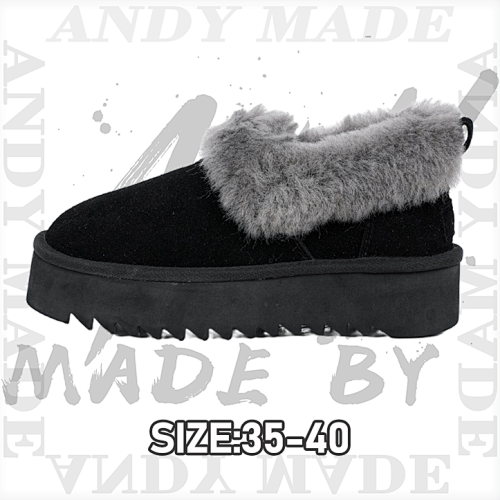 40 330CNYWomen's Black Snow Boots