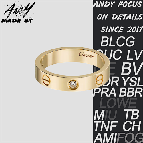 C Di Ya Narrow Edition Single Diamond Ring Gold