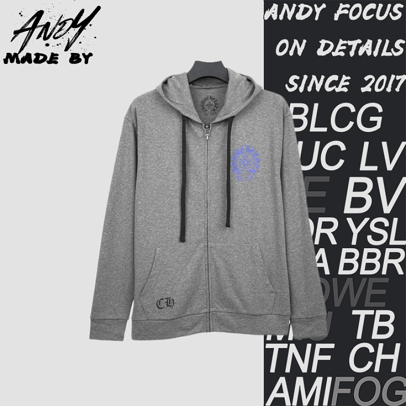 Blue-Outlined Vine Cross Print Hoodie