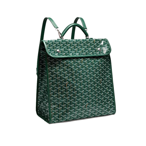 Goyard G Oya Monogram Full Print Foldable Backpack Green