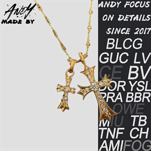 Classic Double Cross Necklace