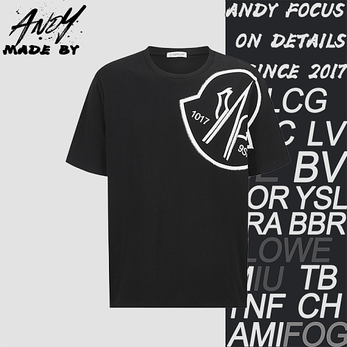 Moncler Ink-Splatter Logo Short-Sleeve T-Shirt