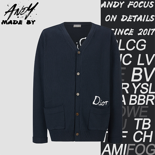 Dior Friends Embroidered Cotton Blend Button-Down Cardigan