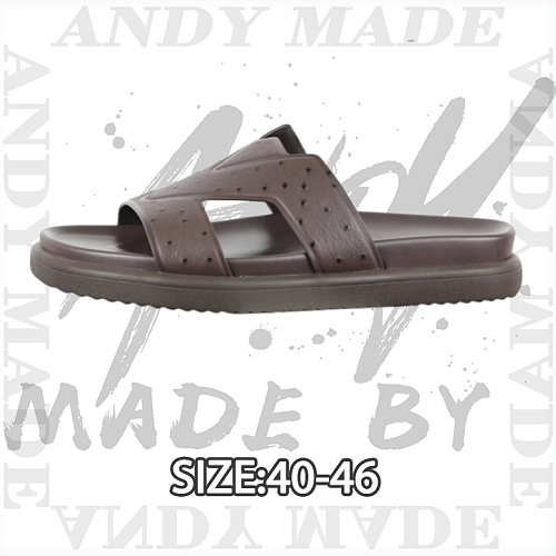 Louis Vuitton Round-toe Flat Mules Flip-flops Men's Brown