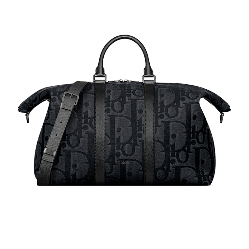 D Ior Full-print Logo Handbag Black