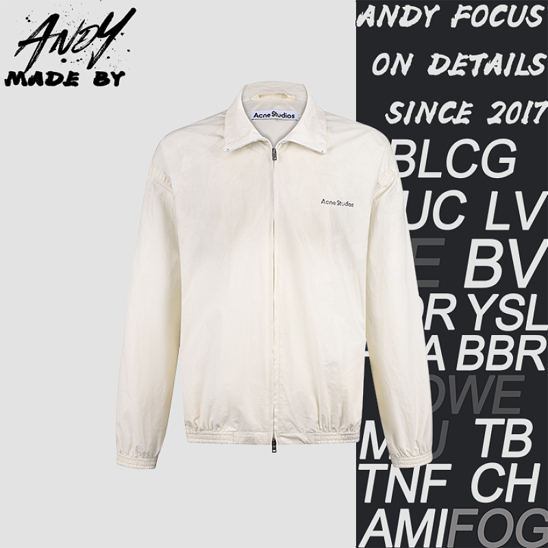 Distressed Print Logo Double-Zip Jacket