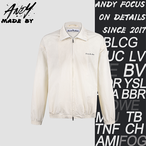 Distressed Print Logo Double-Zip Jacket