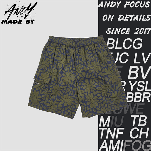 Triangle Pattern Floral Shorts