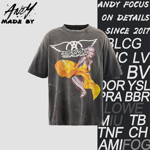 Yellow Skirt Mechanical Marilyn Print Short Sleeve