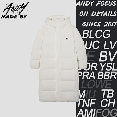 Long Small Label Hooded Down Jacket