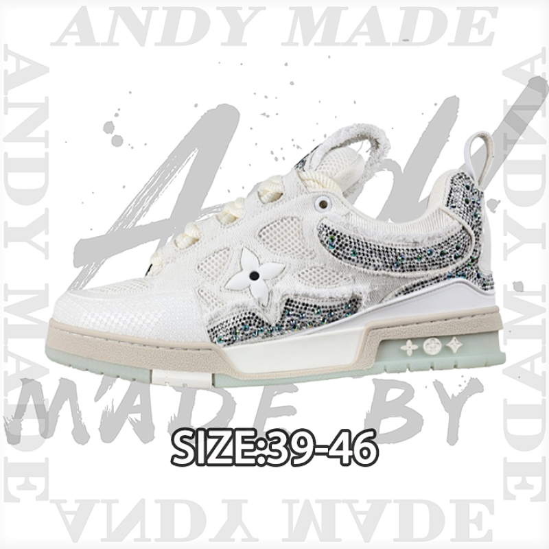 Louis Vuitton C7 Custom Animal Leather Shoes With Swarovski Crystals