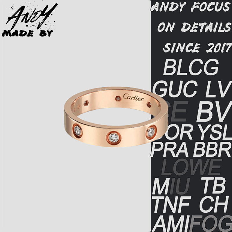 C Narrow Edition Eight Diamond Ring Rose Gold